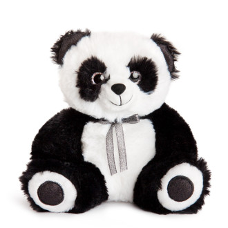 Панда със сребриста панделка