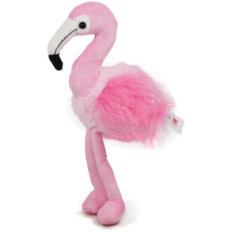 Плюшено фламинго с блестящи криле - Розов