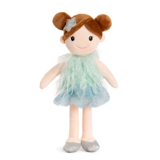 Плюшена кукла с рокля - 4 цвята - 32cm - Син