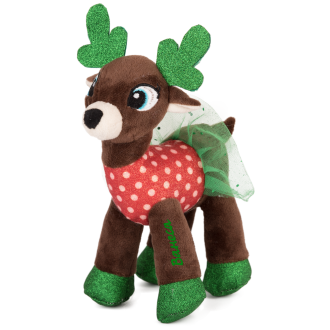Коледен елен с рокля и Надпис - Зелен
