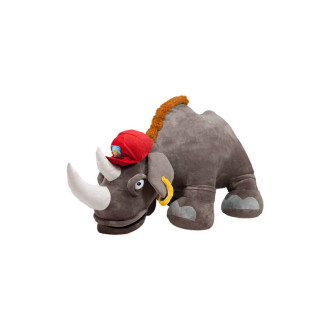 Плюшен носорог с шапка