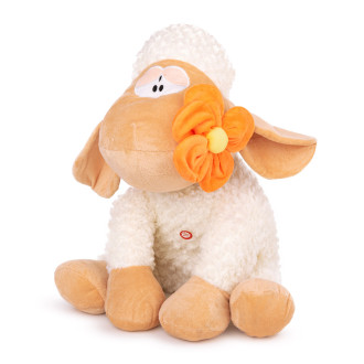 Овчица с цвете - Бежов