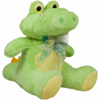Зелено крокодилче с панделка