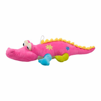 Цветен крокодил - 42 cm - Розов