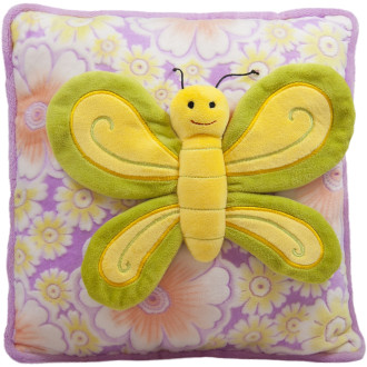Плюшена възглавница с пеперуда| 6 цвята