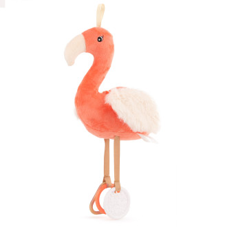 Бебешка играчка фламинго І 2 цвята-Корал