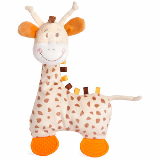 Мека бебешка играчка жирафче Heck Jr с цветни ресни