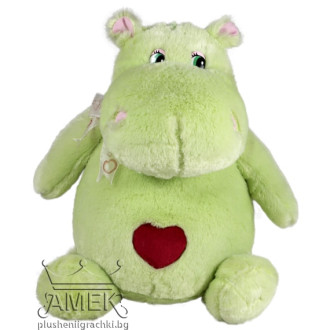 Хипопотам със сърце - Зелен