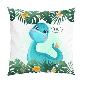 Декоративна възглавница „Усмихнатият брахиозавър“