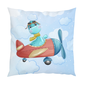 Декоративни възглавници „Пилот Брахиозавър“