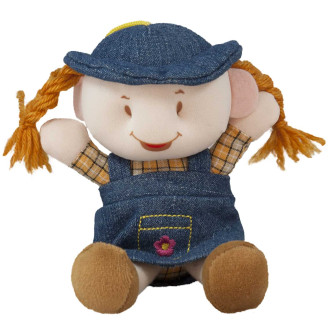 Мека кукла с дънкови дрехи