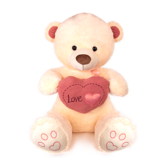 Голямо мече със сърце "Love" І 2 цватя