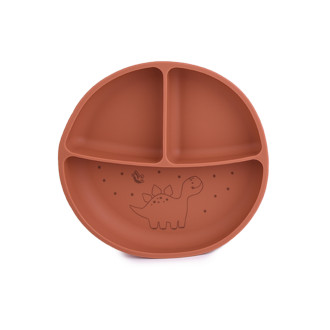 Силиконова чиния с вакуум Бебезаври "Стъги"