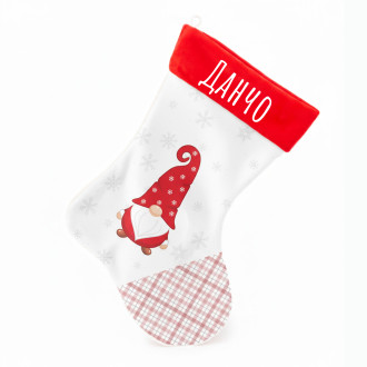 Персонализиран Коледен Чорап "Снежко"