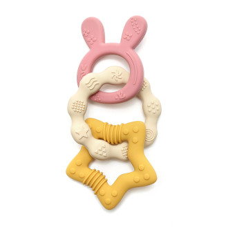 Силиконова гризалка зайче и звезда