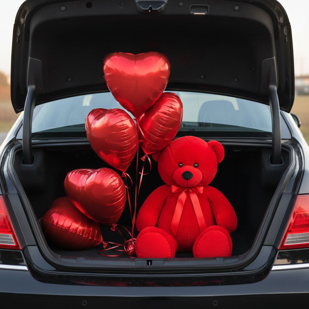 Голямо червено плюшено мече 100 см Amek Toys