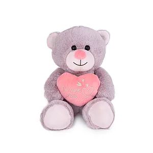 Плюшено мече със сърце „I Love You“ І 3 цвята — изглед 1