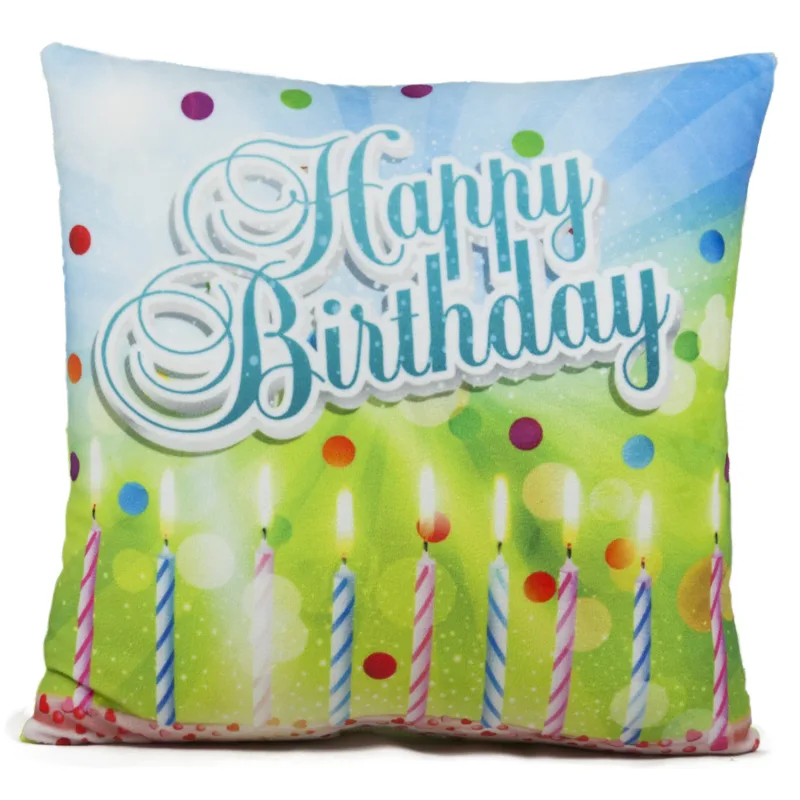 Възглавница /Happy Birthday/ със свещички