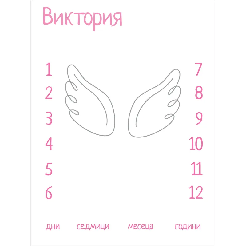 Платно за снимка - тип Ангелски крила | три цвята