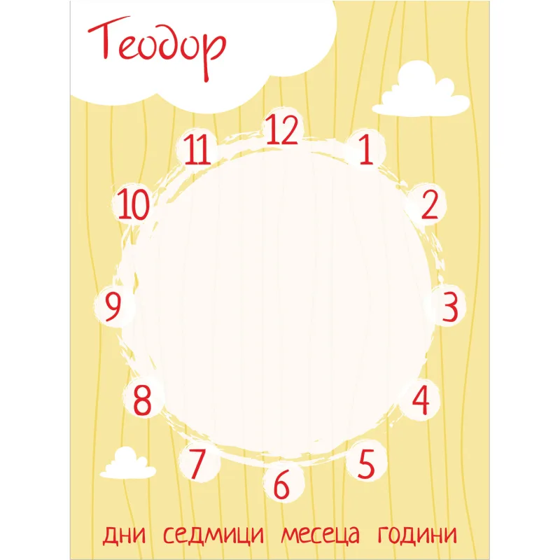 Платно за снимка - тип часовник | три цвята