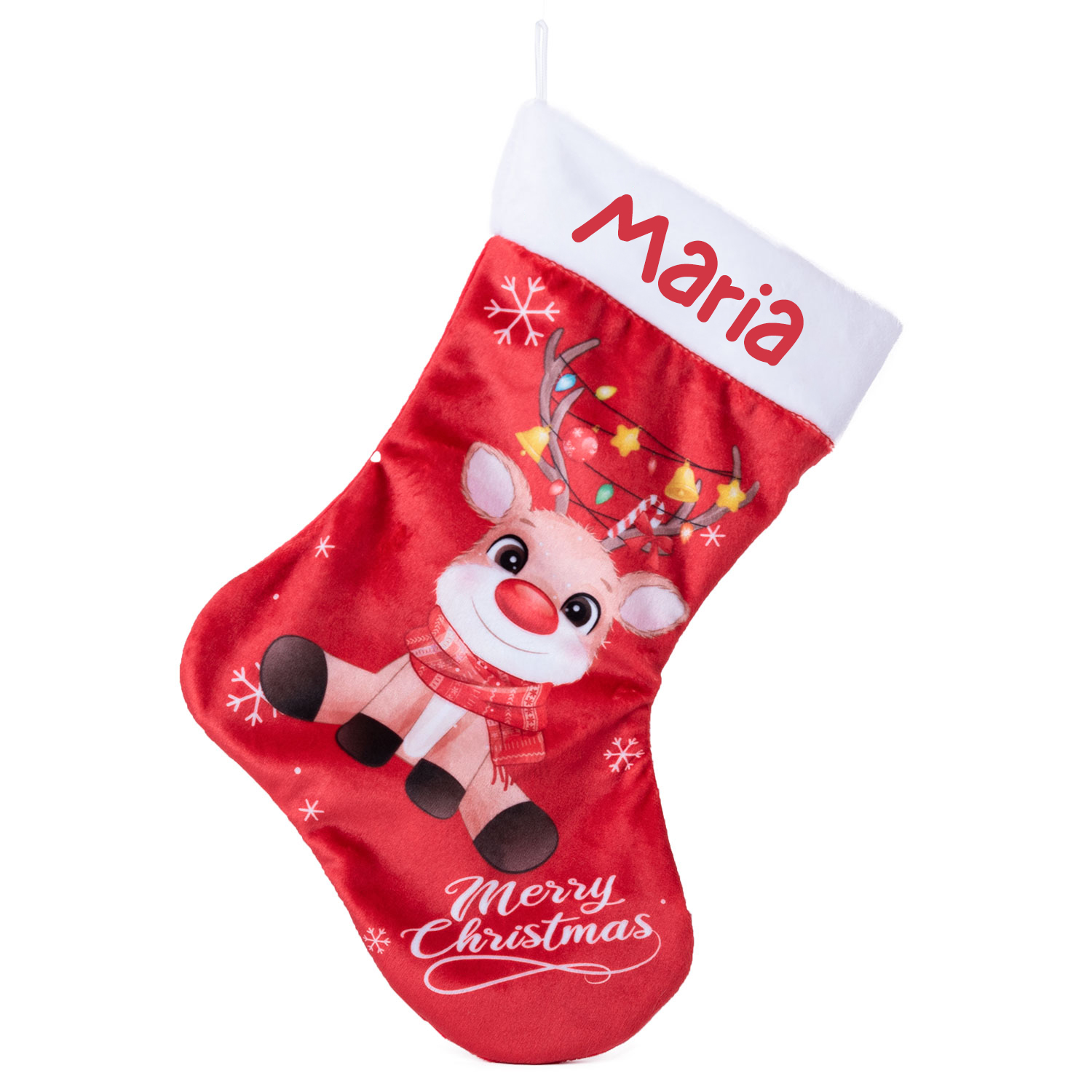 Коледен чорап с елен /Merry Christmas/ с Надпис